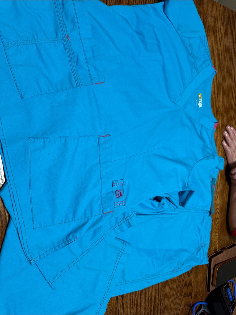 Bright Teal V-Neck Medical Scrub Set